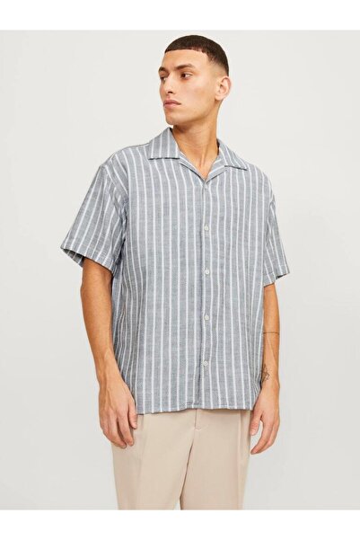 Jack & Jones قميص JWHCABANA مخطط بأكمام قصيرة