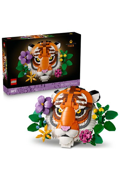 LEGO ®   Art Fauna Collection – Tiger 31217 - 18+Floral Decorative Model Building Set (744 Pieces)