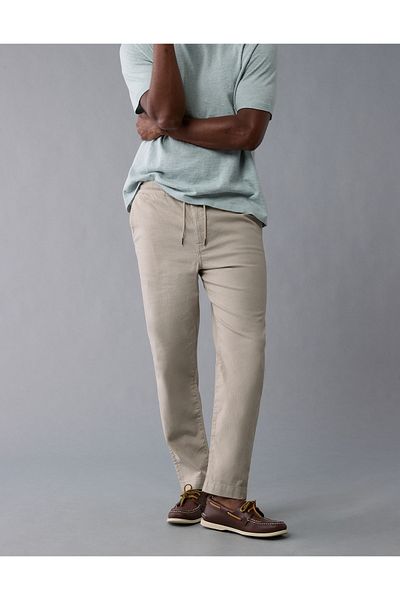 AMERICAN EAGLE Ae flex linen-blend pull-on athletic fit easy pant