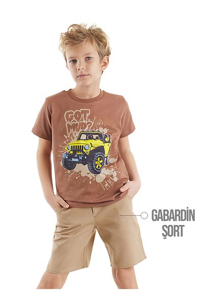 MSHB&G Комплект габардинови шорти с тениска Car Boy