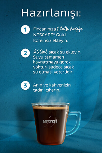 Nescafe Gold Decaf Kafeinsiz Çözünebilir Kahve 70G