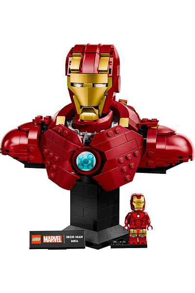LEGO ®   ǀ Marvel Iron Man Mk4 Bust 76327 - Model Building Kit with 18+ Minifigures (436 Pieces)