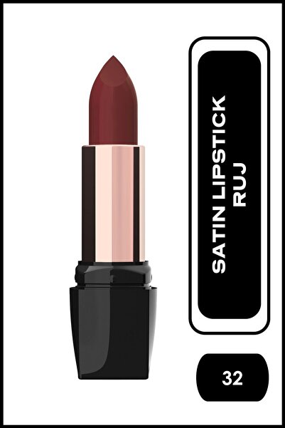 Golden Rose Satin Lipstick No: 32 - Satensi Bitişli Nemlendirici Etkili Ruj