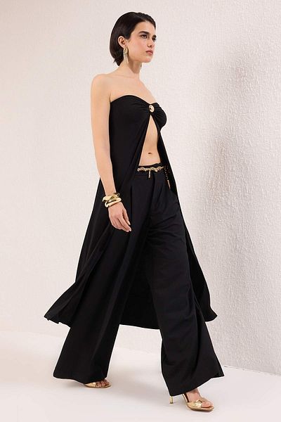 Trendyol Collection Black Plain Crew Neck Sleeveless Knitted Sandy Party Blouse Tprss25Bz00049