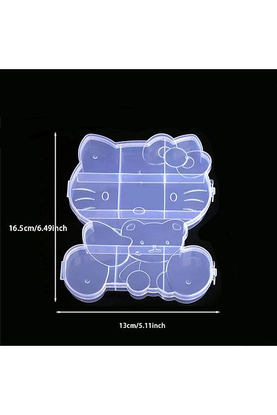 JOY TOP 01 Sanrio Hello Kitty Plastic Jewelry Storage Box For Necklace Earring Pills Organizer Nail Beads Di