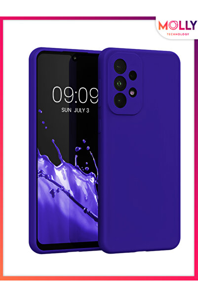 Molly Samsung Galaxy A33 İçin Saks Mavisi Guardian Mat Silikon Kılıf