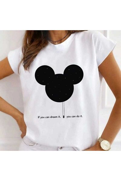 Intisimo Tricou damă, bumbac, You Can Do It, alb - M