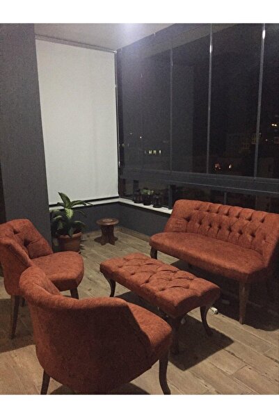 Ecem Life Kiremit Cay Seti Koltuk Takımı Salon Berjer 2 1 1 Koltuk Puf Hedye
