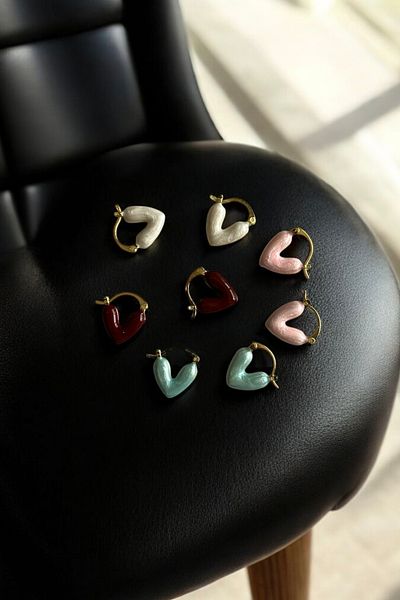 stravis Blue Enamel Earrings