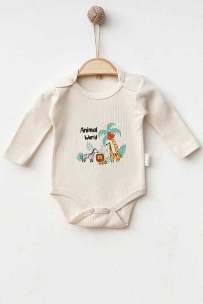 Minytrendy Newborn Baby Boy Animal Snap Body Bottom Top Set Gift Baby Outfit