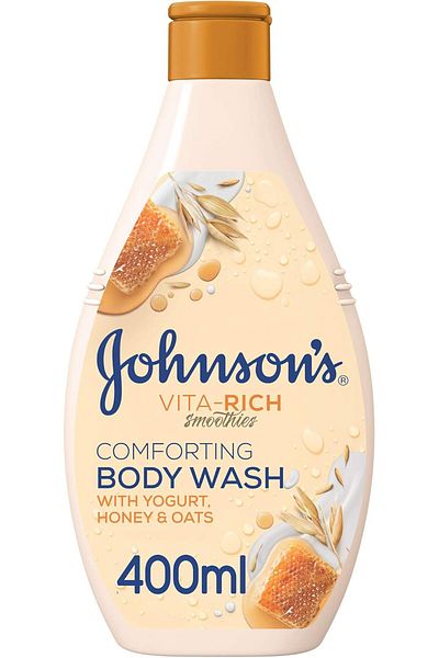 Johnson 's Vita-Rich Body Wash, Smooth, Relaxing Shower Gel, Yogurt, Honey, and Oats - 400ml
