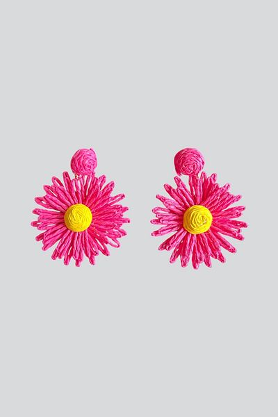 stravis Wicker Flower Earrings