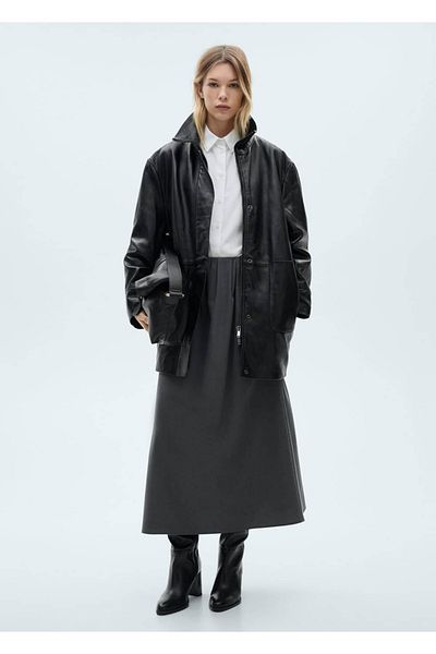 MANGO Woman A-Line Pleated Skirt