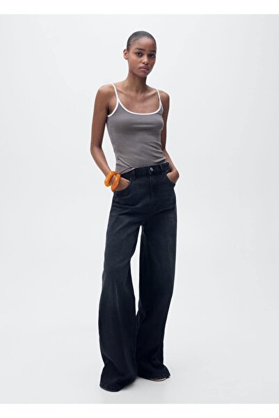 MANGO Woman Μπλούζα από λυοκέλλα με διακοσμητικά στοιχεία αντίθεσης