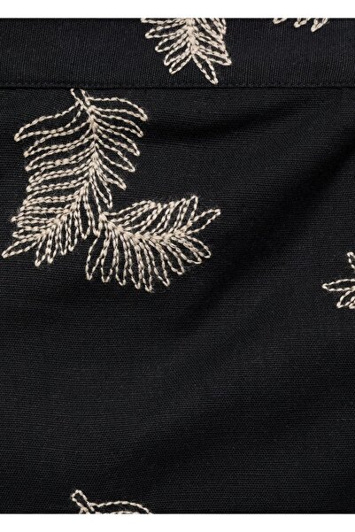 MANGO Kids İşlemeli keten şort