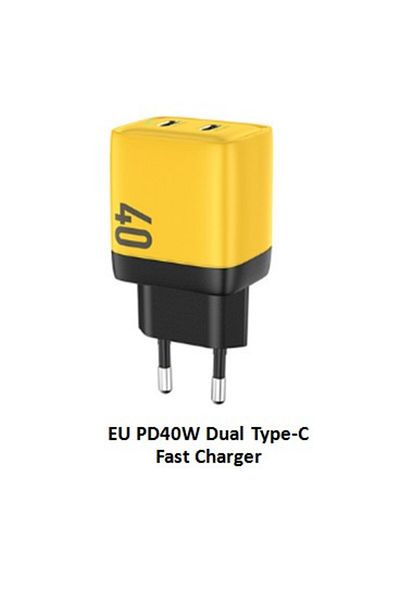 Choice Only EU Charger WEKOME USB Type C Charger 40W GaN Portable 20W USB C Chargers Support Type C PD Quic