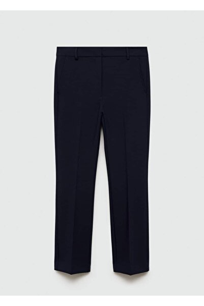 MANGO Woman Pensli Düz Kesim Pantolon