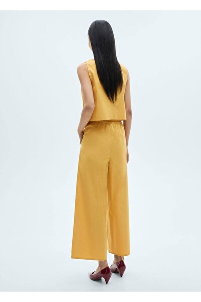 MANGO Woman Pamuklu culotte pantolon
