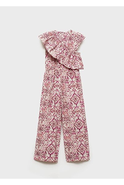MANGO Kids Ruffle Detailed Jumpsuit