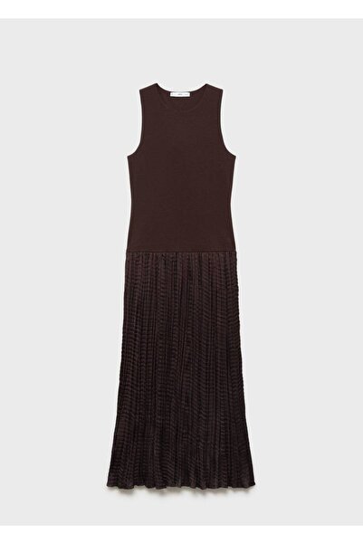 MANGO Woman Combined Fabric Long Dress