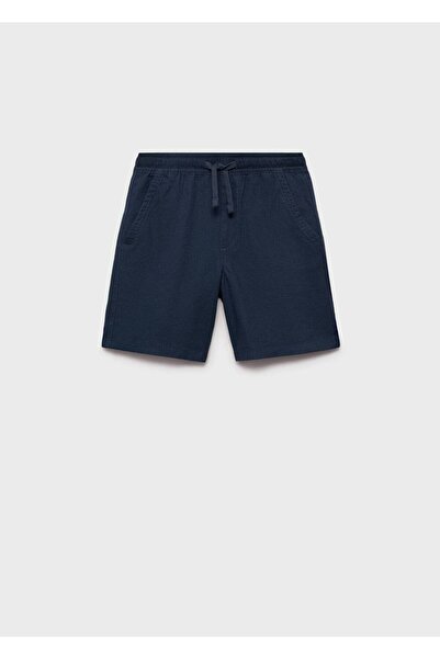MANGO Kids Beli elastik keten bermuda şort