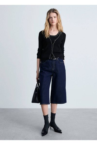 MANGO Woman V-neck knitwear cardigan