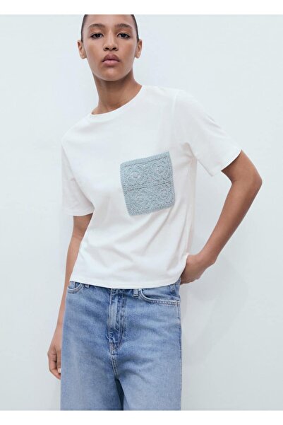 MANGO Woman Футболка з короткими рукавами та кишенями