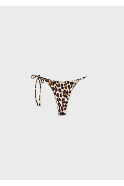 MANGO Woman Leopar desenli bikini altı