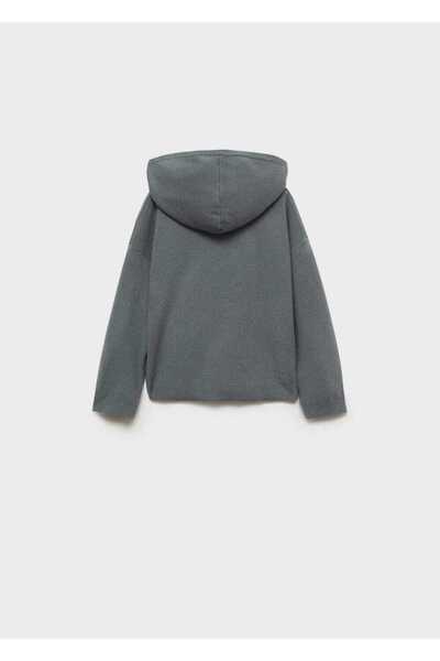 MANGO Baby Sweater with Hood Tricot