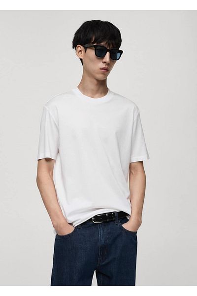 MANGO Man Regular Cut 100% Cotton T-Shirt