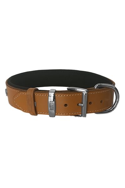 Angoravi Leather Dog Figure Dog Collar 56-64 cm XL Kamel