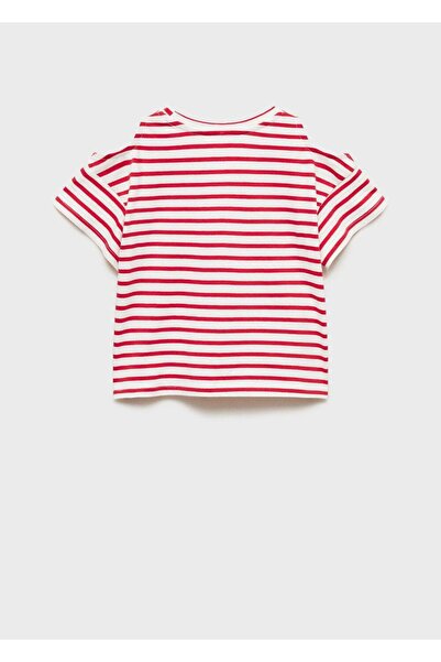 MANGO Kids Schulterfreies gestreiftes T-Shirt
