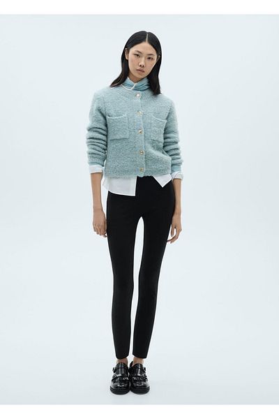 MANGO Woman Strass Stone Boucle Jacket