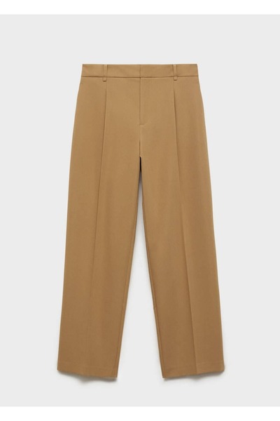 MANGO Woman Pensli düz kesim pantolon