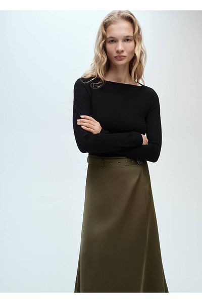 MANGO Woman Satin Look Dress