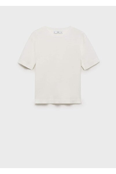 MANGO Woman Kısa kollu ince triko kazak