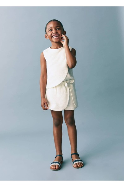 MANGO Baby Bağ detaylı şort etek