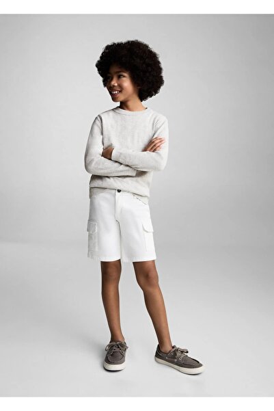 MANGO Kids Cotton Sweater with Burnt-Out