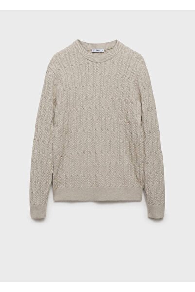 MANGO Man Örgü detaylı triko kazak