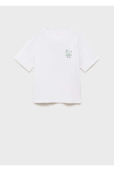 MANGO Kids T-Shirt mit tropischem Aufdruck