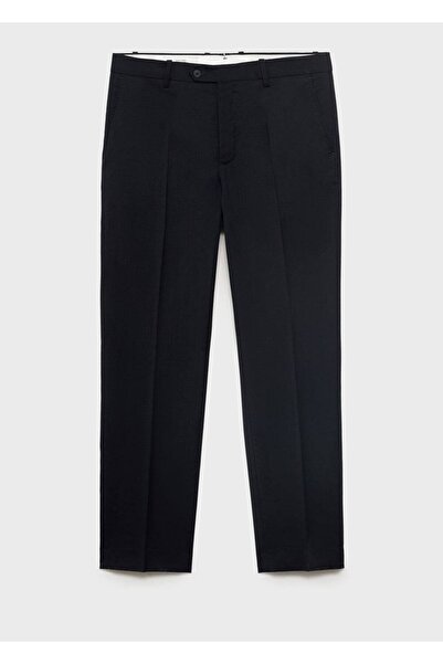 MANGO Man Dar kesim kırkım yünlü pantolon