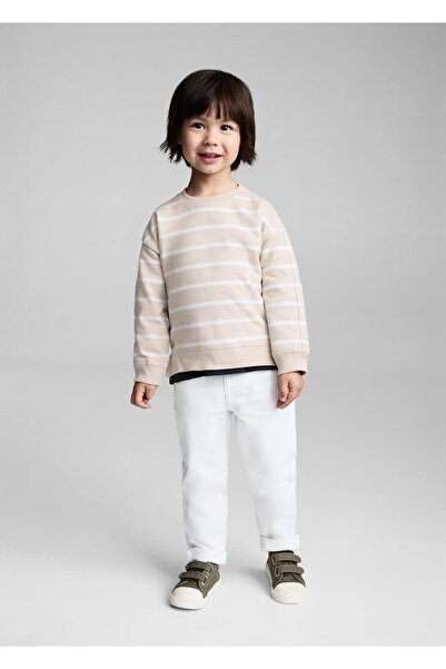 MANGO Baby Çizgili koton sweatshirt