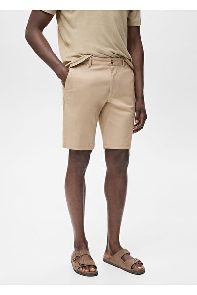MANGO Man Schmal geschnittene Chino-Bermudashorts aus Baumwolle