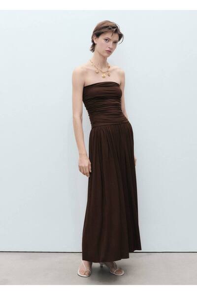 MANGO Woman Straplez elbise
