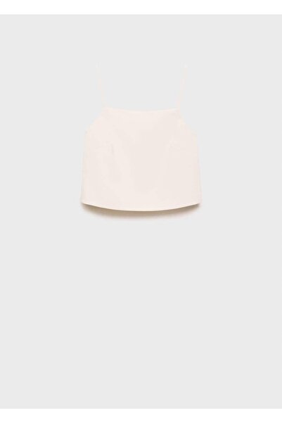 MANGO Woman Short Blouse with Buttons