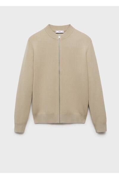 MANGO Man Fermuarlı triko hırka