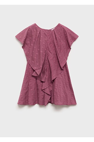 MANGO Kids Fırfırlı puantiyeli elbise