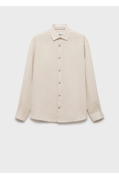 MANGO Man %100 Keten Gömlek