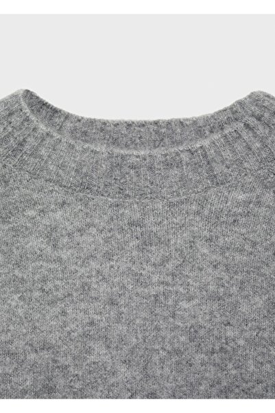 MANGO Woman Pamuklu keten yuvarlak yakalı triko kazak