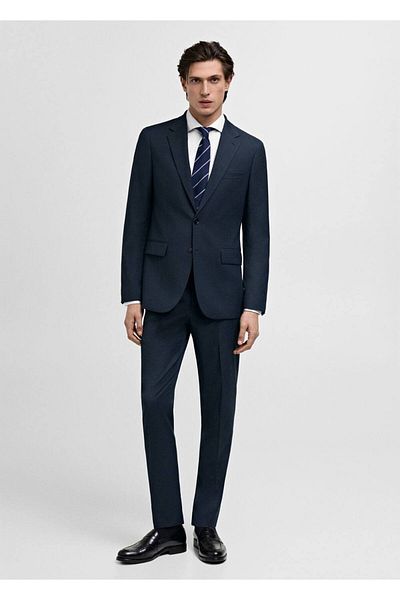 MANGO Man Slim Fit Milan υφασμάτινο μπουφάν Blazer